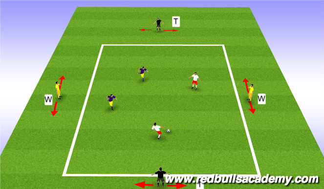 Football/Soccer Session Plan Drill (Colour): Circuit III - Posession to Targets