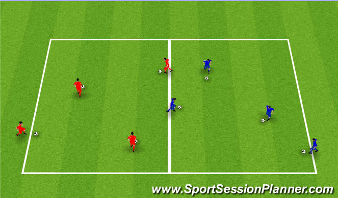 Football/Soccer Session Plan Drill (Colour): Drill 1