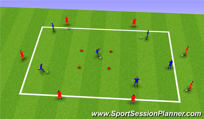 Football/Soccer Session Plan Drill (Colour): Passing