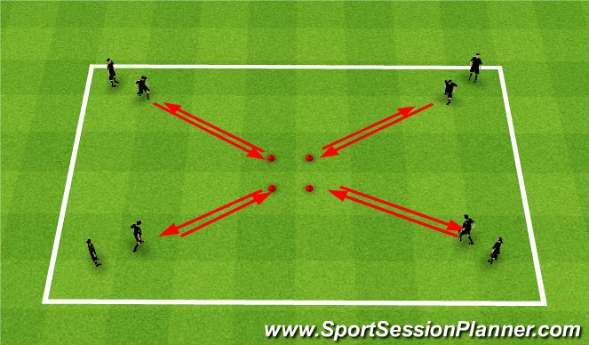 Football/Soccer Session Plan Drill (Colour): Warm Up