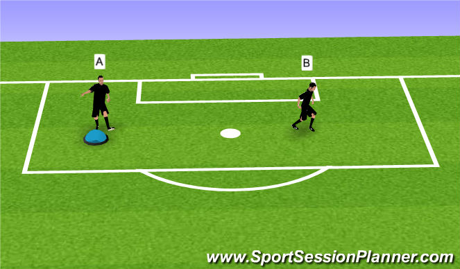 Football/Soccer Session Plan Drill (Colour): Core Stability + Cool-down