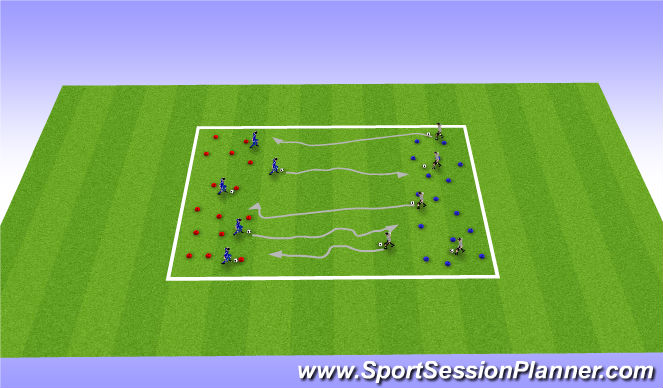 Football/Soccer Session Plan Drill (Colour): Pirates Treasure