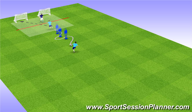 Football/Soccer Session Plan Drill (Colour): Side Training Drill