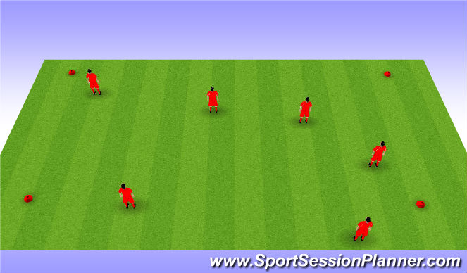 Football/Soccer Session Plan Drill (Colour): Warm-up