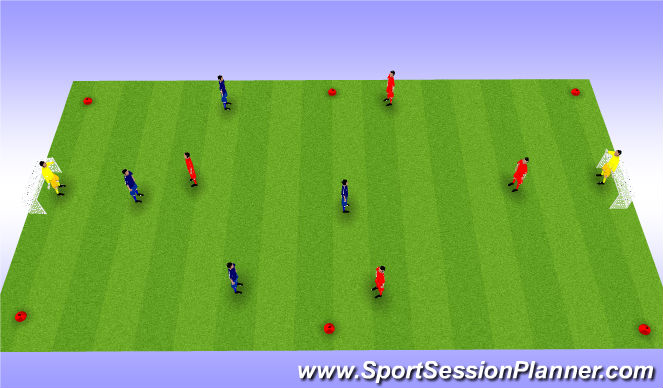 Football/Soccer Session Plan Drill (Colour): 5 v 5