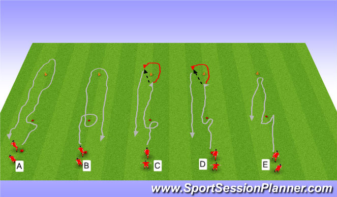 Football/Soccer Session Plan Drill (Colour): warm-up ball mastery