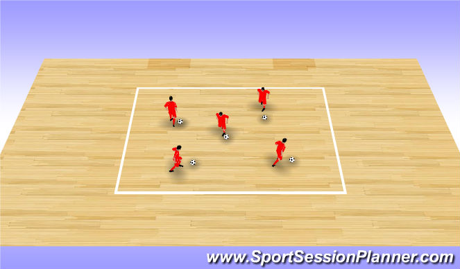 Futsal Session Plan Drill (Colour): Dribbling