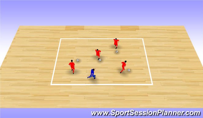 Futsal Session Plan Drill (Colour): Steal the ball