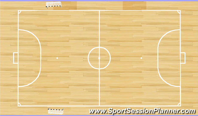 Futsal Session Plan Drill (Colour): 1v1 to goal