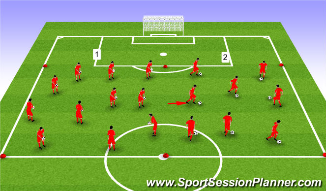 Football/Soccer Session Plan Drill (Colour): Warm-Up