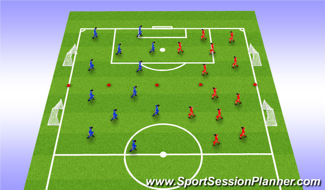 Football/Soccer Session Plan Drill (Colour): SSG