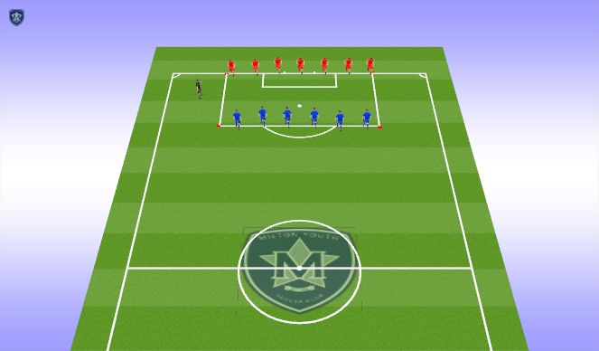 Football/Soccer Session Plan Drill (Colour): Warm Up Phase 1