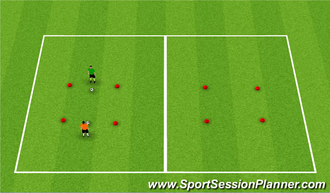 Football/Soccer Session Plan Drill (Colour): Warmup