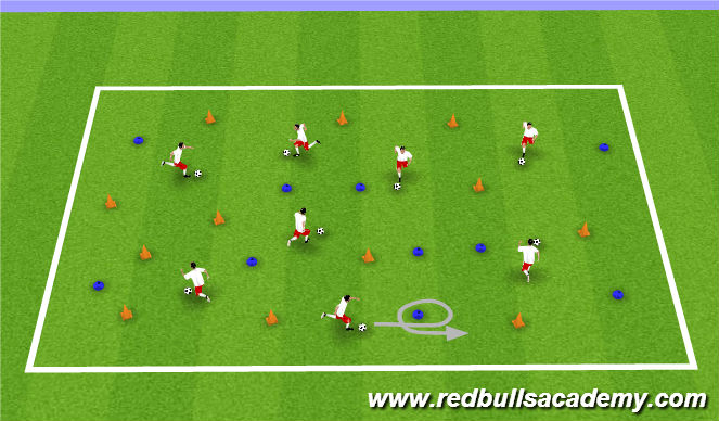 Football/Soccer Session Plan Drill (Colour): Pirate Island