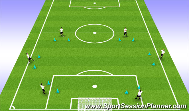 Football/Soccer Session Plan Drill (Colour): Dribbling