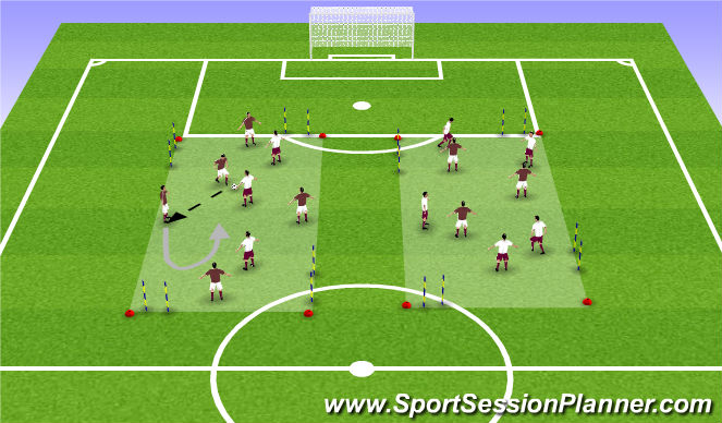 Football/Soccer Session Plan Drill (Colour): TT:PO