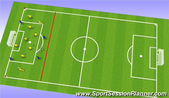 Football/Soccer Session Plan Drill (Colour): Warm up