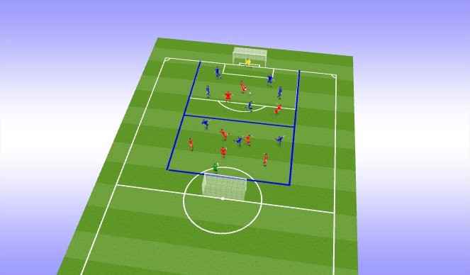 Football/Soccer Session Plan Drill (Colour): 5v2 shooting game