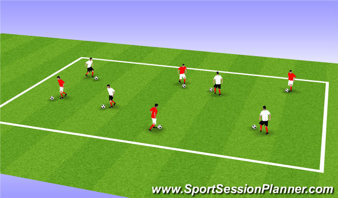 Football/Soccer Session Plan Drill (Colour): Core Activity 1