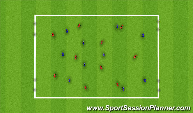 Football/Soccer Session Plan Drill (Colour): Handball