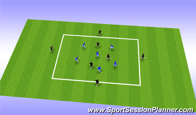 Football/Soccer Session Plan Drill (Colour): Possession/speed of play game