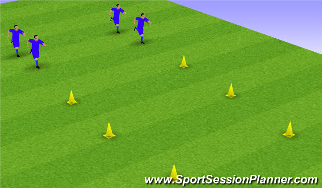 Football/Soccer Session Plan Drill (Colour): Warm Up