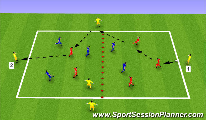 Football/Soccer Session Plan Drill (Colour): Exercise 1: Comp 5v5+5