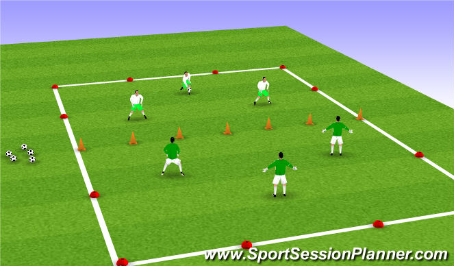 Football/Soccer Session Plan Drill (Colour): Activation