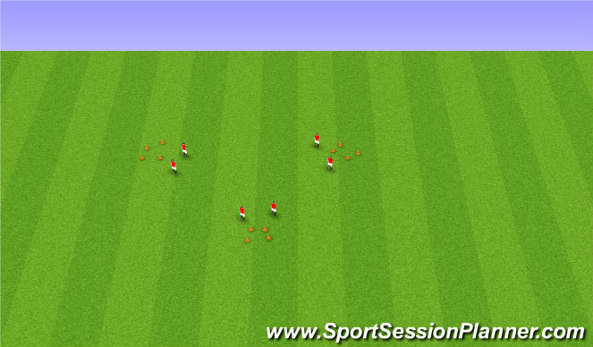 Football/Soccer Session Plan Drill (Colour): Distribution game