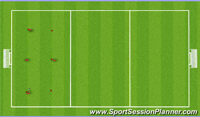 Football/Soccer Session Plan Drill (Colour): Warm up combination 2