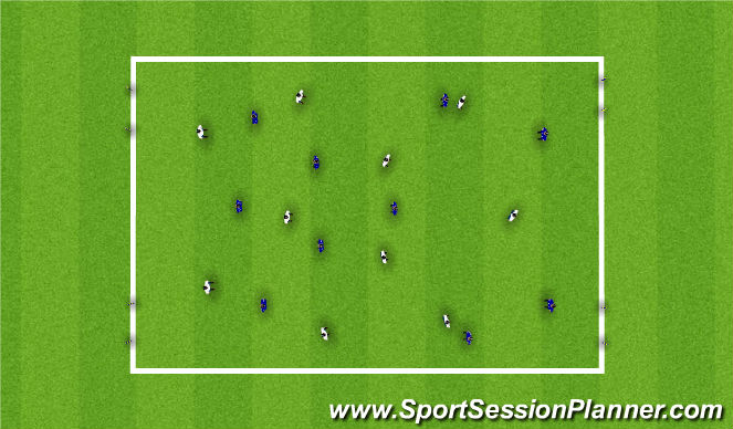 Football/Soccer Session Plan Drill (Colour): Handball