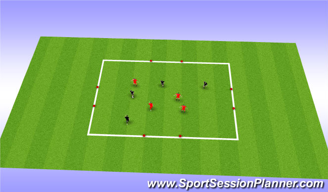 Football/Soccer Session Plan Drill (Colour): Station 2