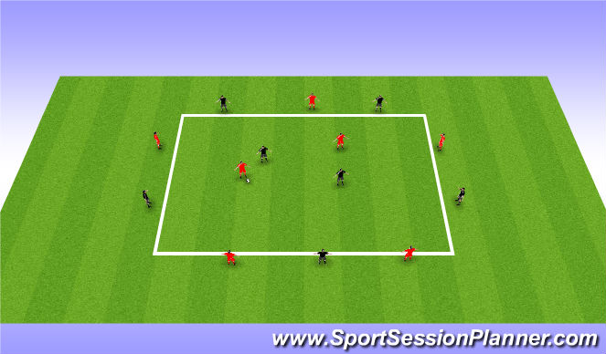 Football/Soccer Session Plan Drill (Colour): Station 3