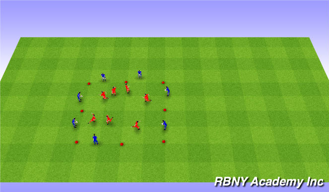 Football/Soccer Session Plan Drill (Colour): Ball Control Warm-Up