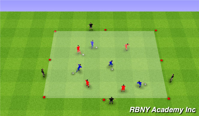 Football/Soccer Session Plan Drill (Colour): Receving Under Pressure