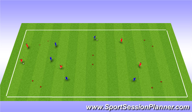 Football/Soccer Session Plan Drill (Colour): Warm Up