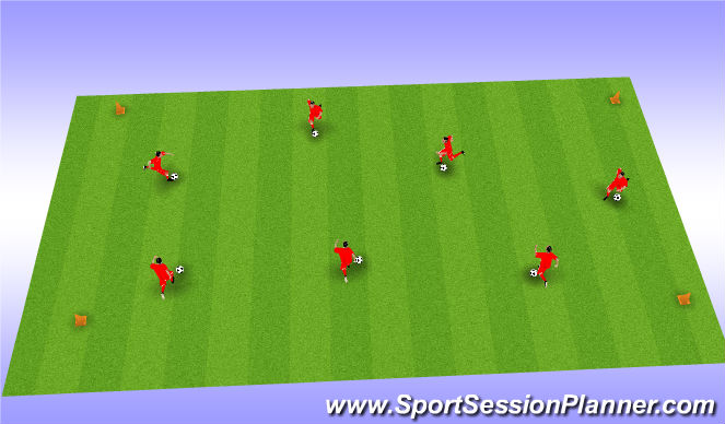 Football/Soccer Session Plan Drill (Colour): Technique