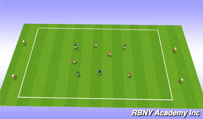 Football/Soccer Session Plan Drill (Colour): Conditioned