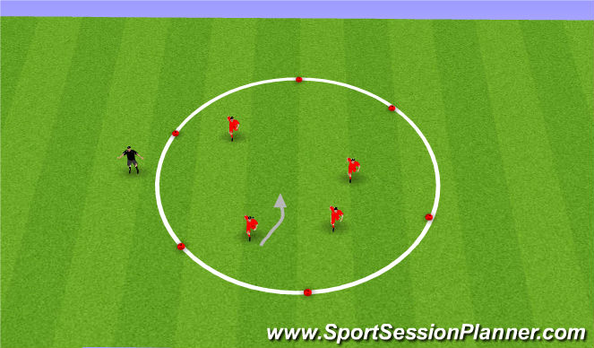 Football/Soccer Session Plan Drill (Colour): Warm up