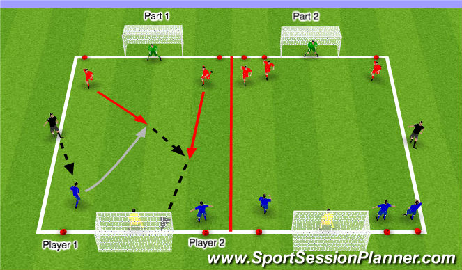 Football/Soccer Session Plan Drill (Colour): Tactical