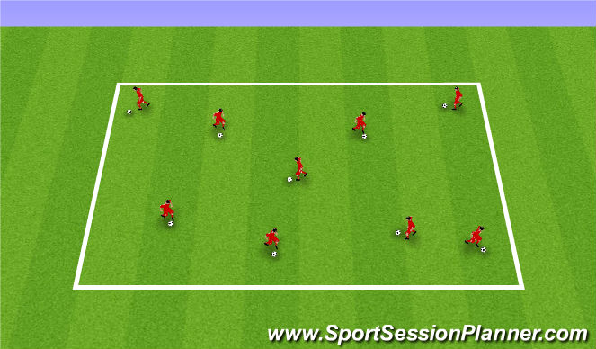 Football/Soccer Session Plan Drill (Colour): Warm Up and WAR