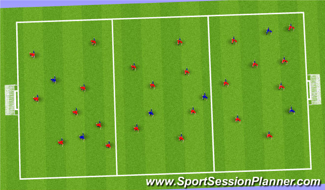 Football/Soccer Session Plan Drill (Colour): U8 warm up