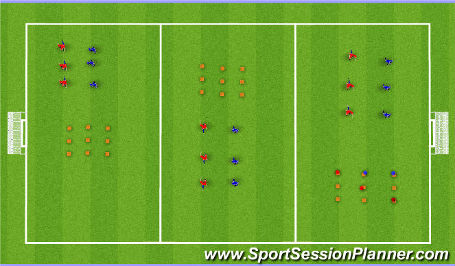 Football/Soccer Session Plan Drill (Colour): u12,14,16 warm up