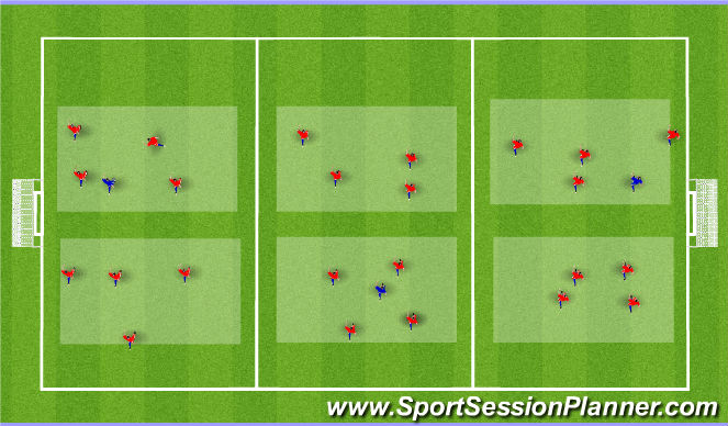 Football/Soccer Session Plan Drill (Colour): rondo