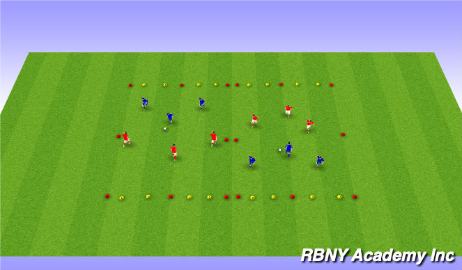 Football/Soccer Session Plan Drill (Colour): Conditioned Game