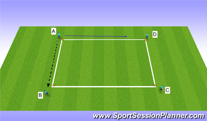 Football/Soccer Session Plan Drill (Colour): Technical Warm-up