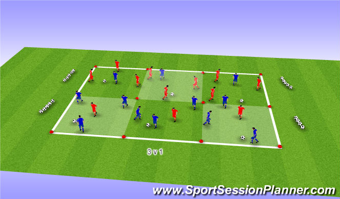 Football/Soccer Session Plan Drill (Colour): Warm Up