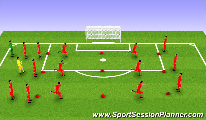 Football/Soccer Session Plan Drill (Colour): Cool Down