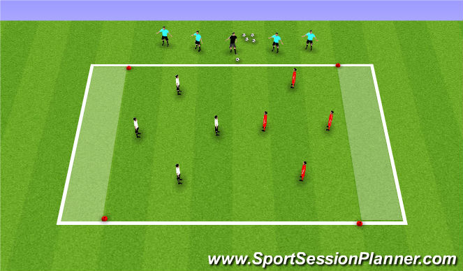 Football/Soccer Session Plan Drill (Colour): Game (analytic) : Directional Control