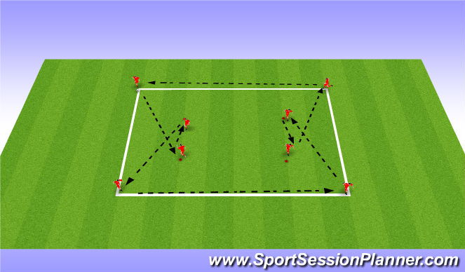 Football/Soccer Session Plan Drill (Colour): Warm Up